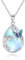 TRISHULA Collier en argent sterling 925 avec pendentif en forme de papillon et rose - Cadeau pour fille, Argent sterling