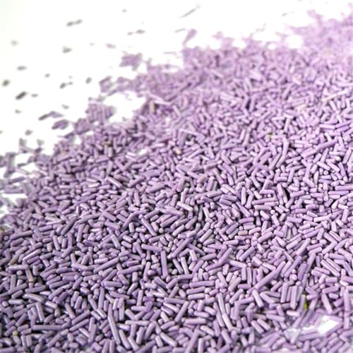 Streuselheld Jimmies Lila (Mauve) 80g Zuckerstreusel | lila Sprinkles zum Verzieren essbare Streusel für Gebäckkrationen wie Torten, Kuchen, Muffins und Keksen
