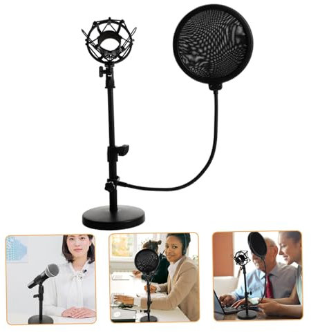 TOGEVAL Mikrofon Halterung Desktop-mikrofonständer Einstellbare Tischmikrofonregal Mit Filter Mikrofonunterstützung Für Live-streaming Und Professionelle Nutzung