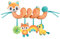 eners Kinderwagen Spielzeug Babyschale Kinderbett Spiralspielzeug - Activity Spirale Hängespielzeug Reise Aktivität Spielzeug Baby Spiral Plüschtier für Kleinkindern ab 0+ Monaten（Fuchs）