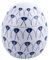 Contenitore uovo porta oggetti grande in ceramica, decoro geometrico, Easter