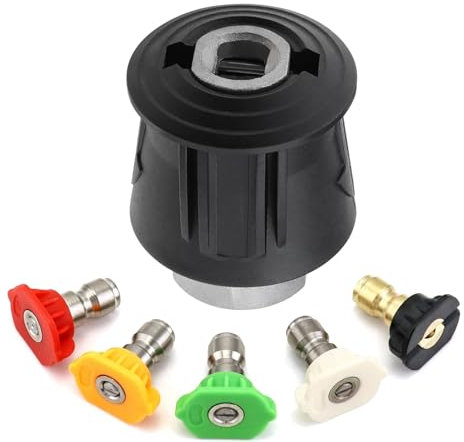 High Pressure Washer Quick-Fitting Pipe Coupling M22 to Nilfisk / M22F to Bosch AQT Aquatak Quick Connect Hose Compatible Metal Insert Hose Adaptor Connector Adapter for Nilfisk/Bosch Washer