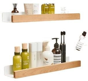 Badezimmer-Regal aus Holz, Aluminium, Eck-Shampoo-Aufbewahrungsregal für Duschwand, funktionaler und stilvoller Badezimmer-Organizer für einfachen Zugang und platzsparende Lösungen.