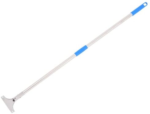 Gecheer Mango de escobilla de Goma para Suelos Acero plástico 119,5 cm,Escoba de Caucho,Escobillas de Agua para Limpiar de Ducha,Azulejos,Baño,Garaje,Cocina,Patio,Jardín