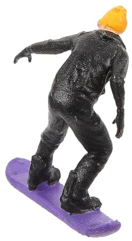 Operitacx Ski -Puppenmodell winzige Leute Skifahrerfigur winziges menschliches Modell Mini -Figur Miniaturleute Landschaft Skifahren Menschen Modell Winziges Skifahrer-Figurenmodell Harz