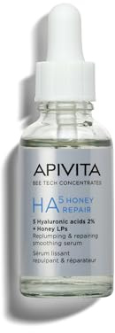 Apivita HA5 Honey Repair Serum 30ml - Replumping & Repairing Smoothing Serum with 5 Hyaluronic Acids 2% and Honey LPs - Replumps & Repairs Skin, Smooths out Wrinkles - Non Comedogenic