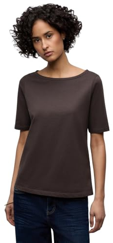 Street One Basic T-Shirt mit U-Boot-Ausschnitt Molten Earth 38