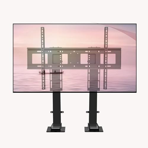 TV Wall Bracket, Full-Motion Slimline Mount with Levelling Device, Adjustable Flush Mount with Folding Double Arms for Easy Installation