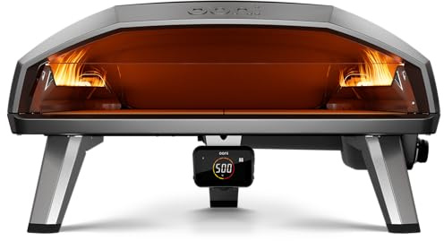 Ooni Koda 2 Max Gas-Pizzaofen 30 mbar – große Kochfläche 61 cm, doppelte unabhängige Temperaturzone, Butangaszufuhr (EU-Version) – ideal für 60 cm Pizzas und Kochen im Freien