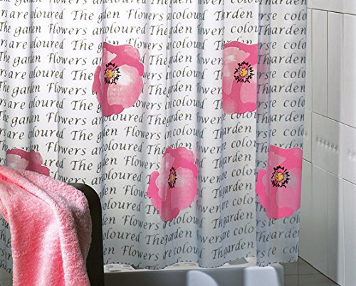 Gedy - RIDEAU DOUCHE PAPAVERO 180X200 ROSE GRIS - Gedy - G-CO21820930