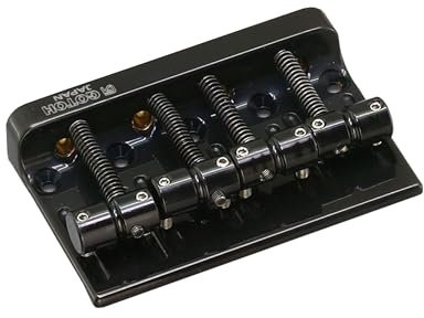 Gotoh 201B-4 Bass BRIDGE Pont 4 cordes pour basse électrique - Finition : noir
