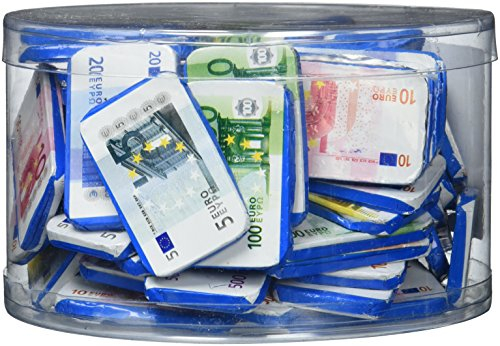 Theobroma Euro Banknoten aus Milchschokolade in der Dose | Spielgeld | Perfekt als Mitbringsel, Schatzsuchen und Zur Dekoration, 1er Pack (1 x 1 kg)