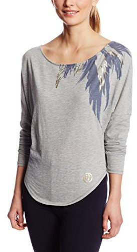 Zumba Fitness Damen Top Stylin' Long Sleeve Tee, Thunderin Gray, XS