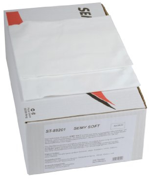SemyTop ® Spezial Putztücher in Spenderbox | 100 fusselfreie Handtücher Weiß, 32x38 cm | Reißfest & Saugstark, für Werkstatt & Haushalt, Handtücher Set (1x100 Einwegtücher)