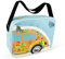 BRISA VW Collection - Volkswagen Schulter-Umhänge-Reise-Tasche-Freizeit-Bag mit VW Käfer Motiv (Käfer/Hellblau/Unisex/34 cm)