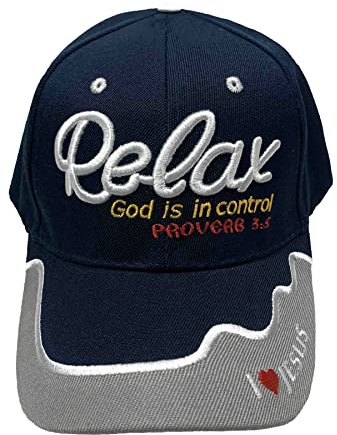 Swanson Christian Supply 111840 Cap-Relax - God Is In Control - Navy