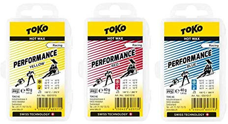 Toko Race Wax Serie Performance, 3x40g - Oberflächenschutzwachs - Schutzwachs - Wachs - Oberflächen-Schutz und -Pflege - Polieren, Reinigung, Kratzer entfernen - Bar