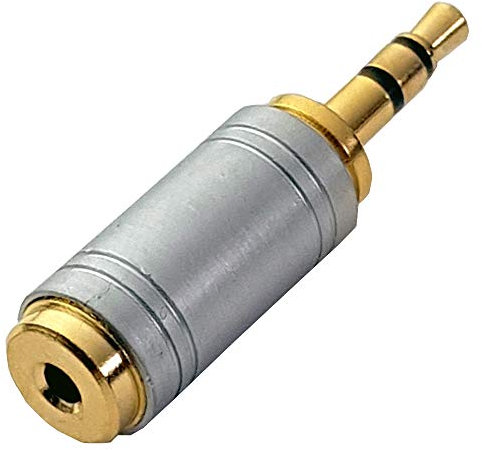 Loops 3.5mm AUX Male to 2.5mm Mini Female Gold Adapter - Stereo Headphone/Headset Jack Plug Converter