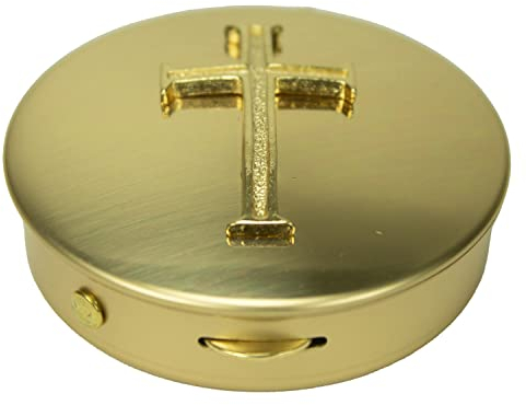 Cathedral Art Abbey & CA Geschenk Gold Latin Cross Pyx Behälter