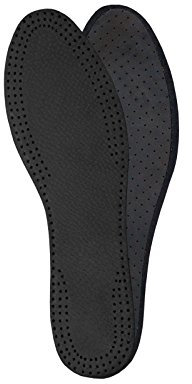 Suole in Pelle. Solette di Ricambio per Scarpe e Stivali da Uomo o Donna. Con Carboni Attivi. Suole da Donna Ideali per Tacchi e Sandali. Inserti per le Scarpe, Nero (Uomini / 9 UK / 43 EUR)