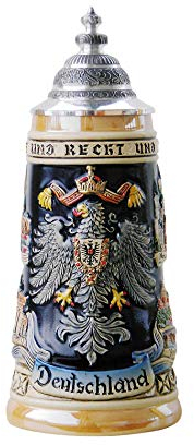 Zöller & Born Bierkrug Zinn Deutschland Adler Seidel 0,5 Liter Bierseidel ZO 1786/996V