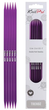 KnitPro Trendz Double Pointed Needles 8 (20cm) | 5.00mm