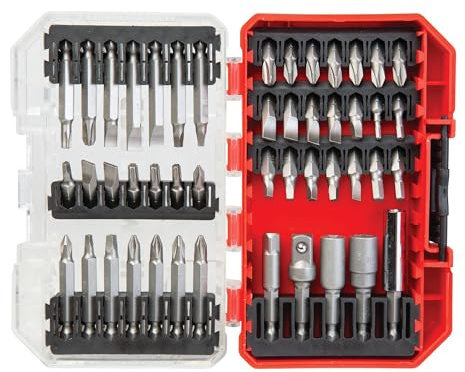 CRAFTSMAN Screwdriver Bit Set, 47-Piece, Includes Bit Tips and Power Bits, Nut Driver Set, Socket Adapters, Compatible with Versa-Track (CMAF1247)