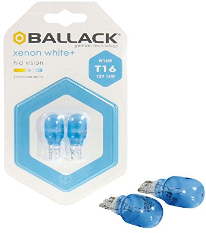BALLACK Lampe T16 W16W Xenon Weiß 12V 16W 2 Stück