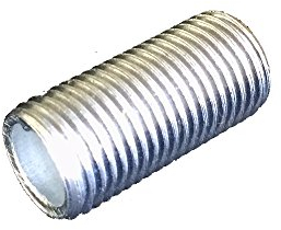 FE Gewinderohr M10x1 Feingewinde Länge 20mm verzinkt Lampenrohr Anschlussrohr Stahlrohr mit Rohr-Gewinde 10 Stück
