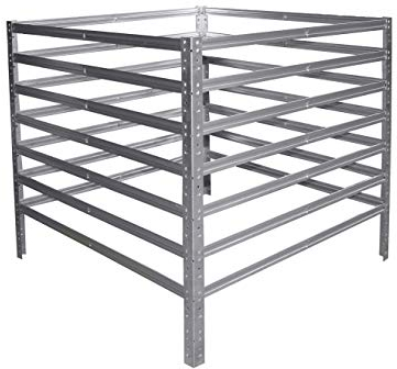 shelfplaza® HOME Metall Komposter 1000 Liter Stecksystem Garten Komposter Metall verzinkt als Kompostierer für Garten Komposthaufen