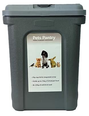 Green Jem Pet Food Storage Bin, Large, Grey
