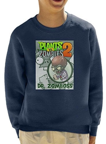 Cloud City 7 Plants Vs Zombies Dr Zomboss Kid's Sweatshirt Navy Blue
