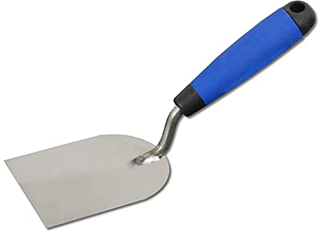 DEWEPRO Gipserspachtel 60 mm – Professioneller Spachtel mit Edelstahlblatt - vollverschweißter 2K-Softgriff - Spachtelkelle