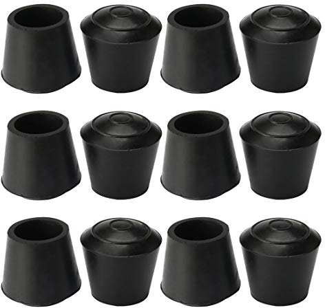 sourcing map 12pcs Chair Leg Tips Caps 16mm 5/8 Inch Anti Slip Rubber Furniture Table Feet Cover Floor Protector Reduce Noise Prevent Scratches