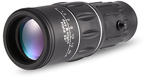Bewinner 16X Telescopio monocular para teléfono con Lente HD – Impermeable y a Prueba de Niebla, portátil y Duradero para Usar – con un Soporte para teléfono, Hacer Que el teléfono Inteligente Tome