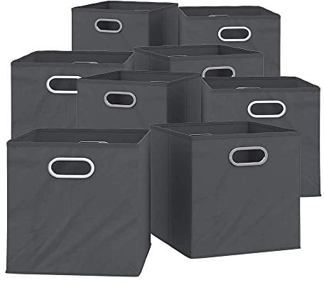 Vicco Faltbox, Regalbox, Anthrazit, 30 x 30 cm 8er Set