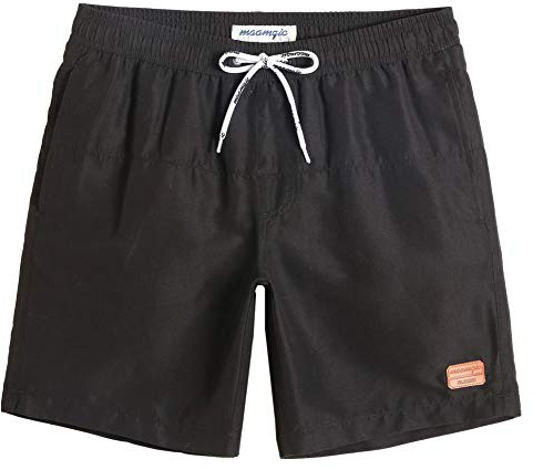 MaaMgic Maillot de Bain Homme Short de Bain pour Vacances sur La Plage Séchage Rapide pour Piscine Natation,Noir Épissage,XL