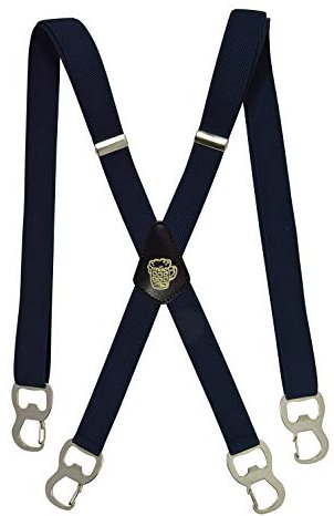 Olata X Hosenträger/Schmale Herren Hosenträger mit Bierflaschenöffnern und Karabinerhaken – 2,5 cm. Marineblau