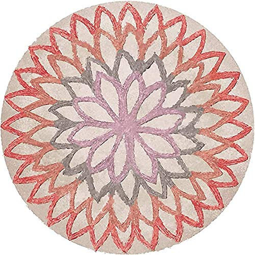 Nicole Knupfer Mandala Runde Teppich Vintage Boho Waschbar Teppich für Wohnzimmer Schlafzimmer Badezimmer Küche Beach Dekor (A1,60X60cm)