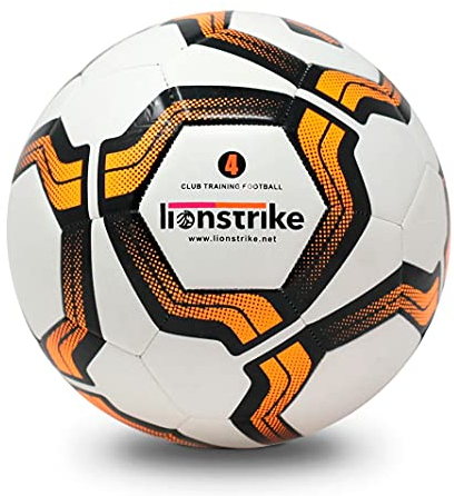 Lionstrike Club-Standard Fußball-Trainingsball, Größe 4, mit NeoBlaser-Technologie, Trainingsball auf Club- und Liga-Niveau, Größe und Gewicht, entwickelt mit weicherer Haptik für bessere Schlagkraft