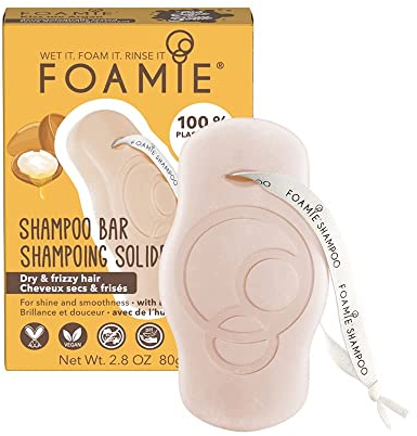 Foamie Solides Bio-Shampoo für trockenes und frisches Haar mit Arganöl, das Glanz und Weichheit verleiht • 100% plastikfrei und vegan