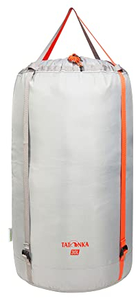 Tatonka Packbeutel Compression Sack 30l - Leichter, komprimierbarer Packsack mit Schnallenverschlüssen und Schnürzug - Aus recyceltem Polyester - 30 Liter Volumen (grey)