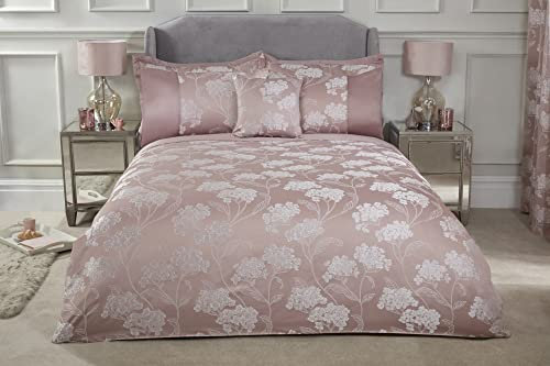 Emma Barclay Blossom - Set copripiumino in jacquard decorato in rosa cipria, singolo