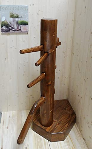 Wing Chun Wooden Dummy Base Corner (01 Walnut)