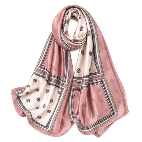 FAIRYGATE Seidentuch Damen Schal Schals & Tücher für Damen Seide Schal Weichen Langen Hals Schals Halstuch Schal Frauen Seidenschal Damenmode Accessoires 43020