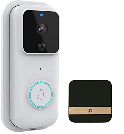 Telecamera Campanello Wireless, Tuya Smart Home Telecamera Campanello Video Senza Fili Campanello Esterno Intercom Protezione di Sicurezza, Visione Notturna, Conversazione Bidirezionale