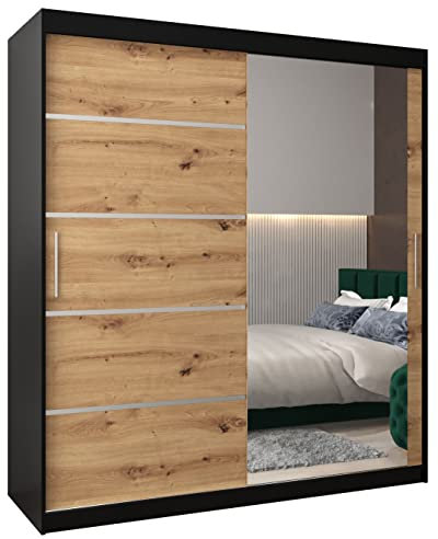 ABIKSMEBLE Armoire Porte coulissante Miroir Verona 2 - Dressing Chambre Adulte - Penderie Vetement Dressing - Garde Robe - Placard Chambre - Armoire 2 Portes - Closet