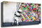 chongjian Banksy Graffiti-Gemälde Wandkunst Bilder Leinwand Behind the Curtain Graffiti Street Art Leinwandgemälde Poster und Drucke Wohnzimmer Wanddekoration (Kein Rahmen-A, 20x40inch)