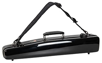 Crossrock Custodia per sassofono soprano dritto, guscio rigido in fibra di vetro con serratura TSA, nero (CRF1020SSBK)