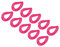 sourcing map Acrylic Link Rings, 23mm Quick Linking C-Clips Hooks for Purse Bag Chain, DIY Craft Making, Rose Red 16Pcs